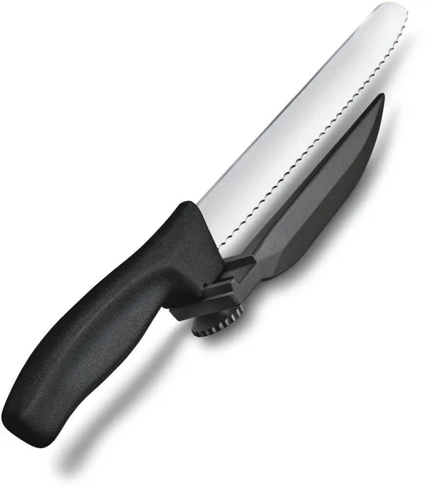 Нож кухонный Victorinox Swissclassic DUX-MESSER, 210мм, стальной, черный [6.8663.21]